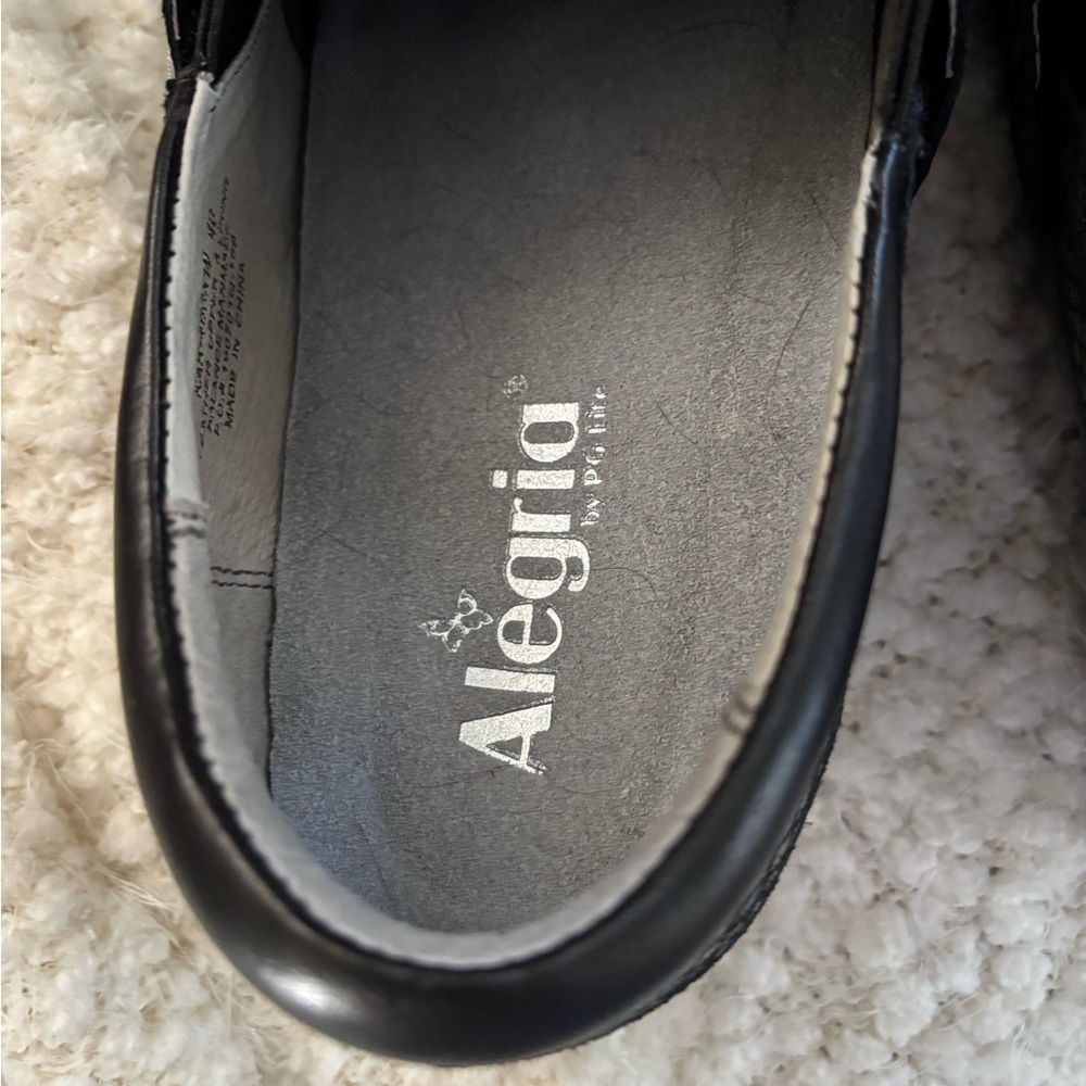 Alegria Black Leather Shoes